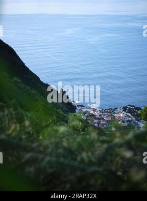 Madeira Island north side cliff views Stock Photo