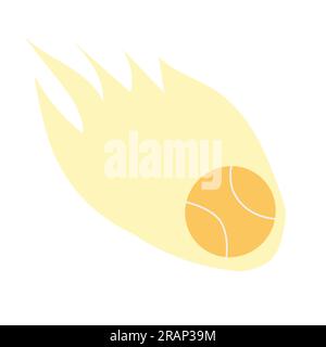 flying tennis ball in fiery flame vector  Stock Vector