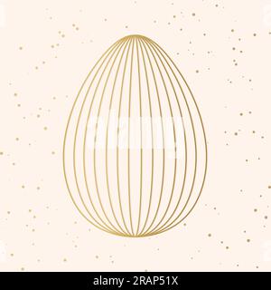 golden easter egg- vector illustration Stock Vector
