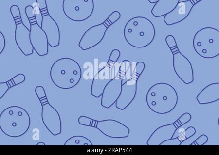 seamless bowling sport pattern- vector illustration Stock Vector