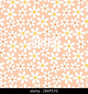 summer, spring pattern with flowers- vector illustration Stock Vector