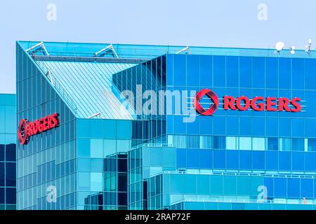 Logo of Rogers, one of the largest telecommunication company operating ...