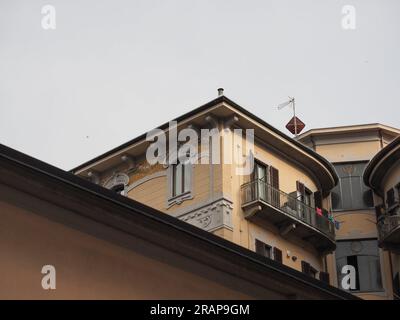 Casa Crescent liberty house in Turin, Italy Stock Photo