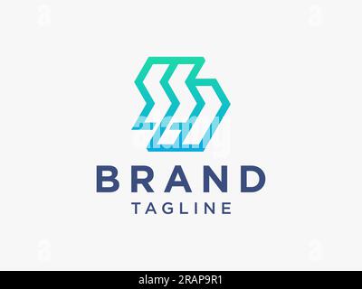 Abstract Initial Letter S Logo. Blue Style isolated on White Background. Usable for Business and Technology Logos. Flat Vector Logo Design Template El Stock Vector