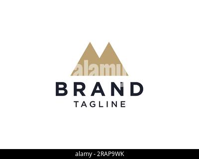 Initial Letter M Logo Geometric. Flat Vector Logo Design Template Element. Stock Vector