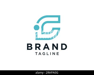Abstract Initial Letter C Logo. Green Circular Rounded Origami Style isolated on White Background. Usable for Business and Branding Logos. Flat Vector Stock Vector