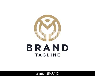 Initial Letter M Logo Geometric. Flat Vector Logo Design Template Element. Stock Vector