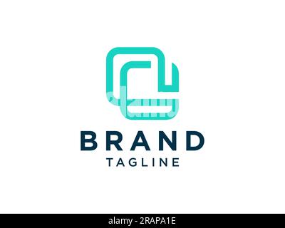 Abstract Initial Letter C Logo. Green Circular Rounded Origami Style isolated on White Background. Usable for Business and Branding Logos. Flat Vector Stock Vector