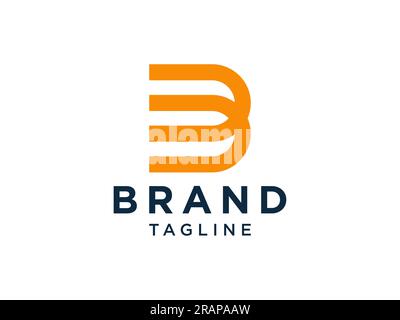 Abstract Initial Letter D Logo. Geometric Linear Arrow Style isolated on White Background. Usable for Business and Technology Logos. Flat Vector Logo Stock Vector