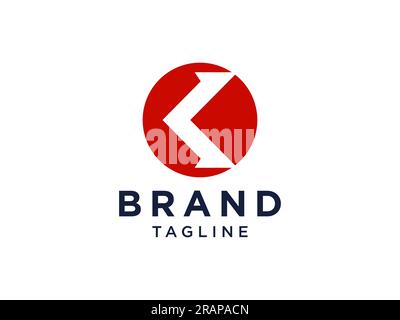 Abstract Letter K Logo Rounded Line. Flat Vector Logo Design Template Element Stock Vector