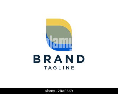 Abstract Initial Letter D Logo. Geometric Linear Arrow Style isolated on White Background. Usable for Business and Technology Logos. Flat Vector Logo Stock Vector