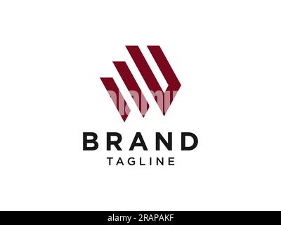 Logo Vector Abstract Initial Letter W. Flat Vector Logo Design Template Element. Stock Vector