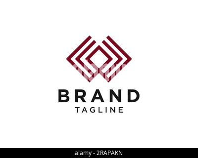 Logo Vector Abstract Initial Letter W. Flat Vector Logo Design Template Element. Stock Vector