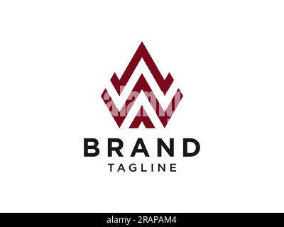 Logo Vector Abstract Initial Letter W. Flat Vector Logo Design Template Element. Stock Vector