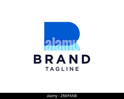 Abstract Initial Letter R Logo. Blue Geometric Arrow Shape Origami Style. Usable for Business and Branding Logos. Flat Vector Logo Design Template Ele Stock Vector