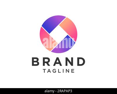 Abstract Initial Letter O Logo. Circular Rounded Line Style isolated on White Background. Usable for Business and Technology Logos. Flat Vector Logo D Stock Vector