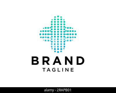 Cross Line Medical Logo Health Symbol Pharmacy Icon. Flat Vector Logo Design Template Element. Stock Vector