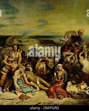 The Massacre at Chios 1824 by Eugene Delacroix Stock Photo
