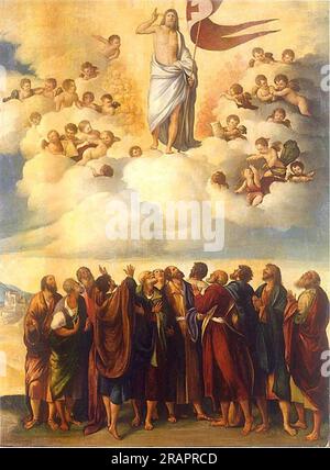 Ascension of Christ by Dosso Dossi Stock Photo