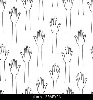 Hands seamless pattern Stock Vector
