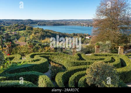 gardens of bertarelli villa, monte barro regional park, italy Stock Photo