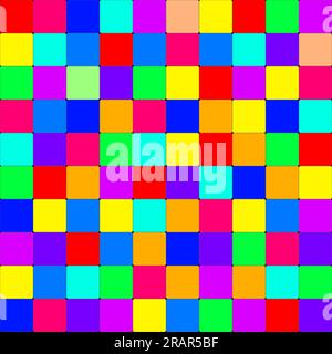 Delicate multicolored square dots seamless pattern. Soft abstract geometric pattern. Stock Photo