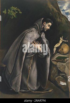 *St. Francis* by El Greco is a religious painting depicting St. Francis ...