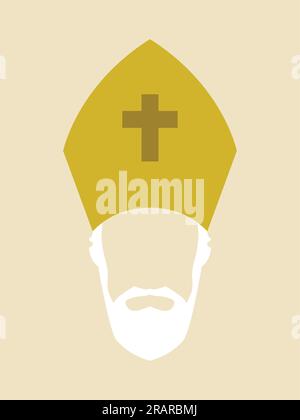 Simple graphic of a Roman Catholic Archbishop Stock Vector