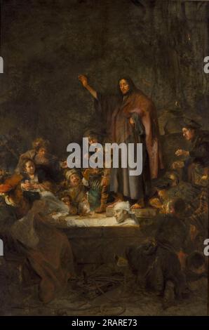 The painting 'Raising of Lazarus' by Carel Fabritius depicts the ...
