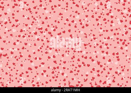 seamless love, Valentine's Day pattern with tiny hearts- vector illustration Stock Vector