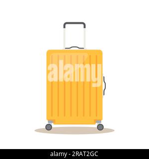 yellow travel suitcase icon- vector illustration Stock Vector