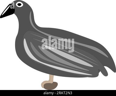 Funny crow on a white background, children's drawing. Vector illustration Stock Vector