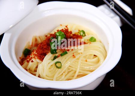 Traditional Chinese cuisine: Dan Dan Noodle Stock Photo