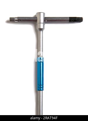 allen wrenche isolated on a white background (bike repair tools) hex key, bicycle maintenance, cycling, biking, building workshop (wrench) Stock Photo