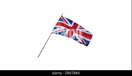 Flag of United Kingdom isolated on white background. Stock Photo