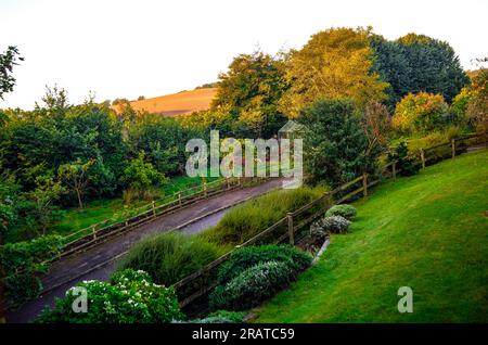 An autumn evening in East Budleigh. Stock Photo
