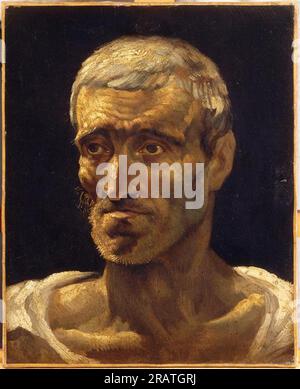 Head of a Shipwrecked Man (study for the Raft of Medusa) 1819 by Théodore Géricault Stock Photo