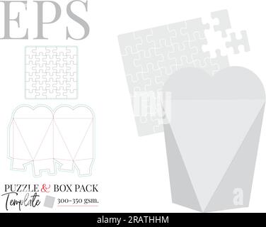 Heart Shape Box packaging die cut template design. 3d mock-up Stock ...