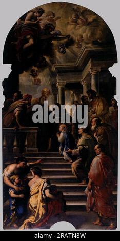 The Presentation of Mary at the Temple 1674 by Luca Giordano Stock Photo