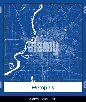 City Map Memphis United States North America vector illustration Stock ...