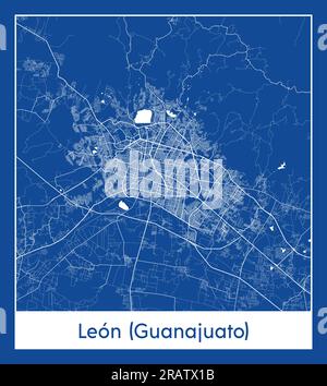City Map Leon (Guanajuato) Mexico North America vector illustration ...