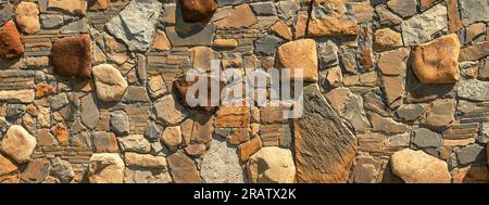 The Grand Wall: Exploring the Panoramic Texture of Stone Stock Photo