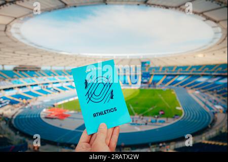 PARIS, FRANCE, JULY 7, 2023: Icon of Summer olympic Games Paris 2024 ...