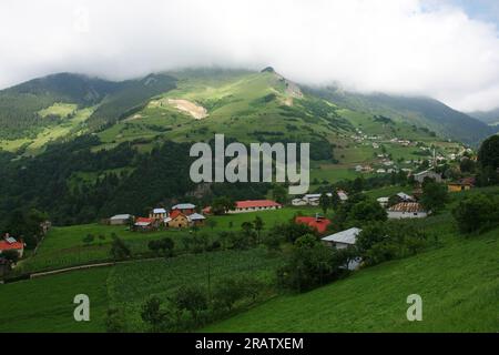 Located in Trabzon, Turkey, Hamsikoy is an important tourism center. Stock Photo