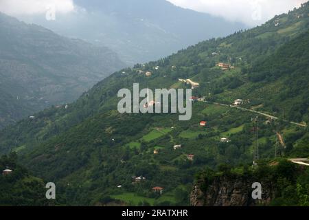 Located in Trabzon, Turkey, Hamsikoy is an important tourism center. Stock Photo