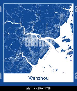 City Map Asia China Wenzhou vector illustration Stock Vector Image ...