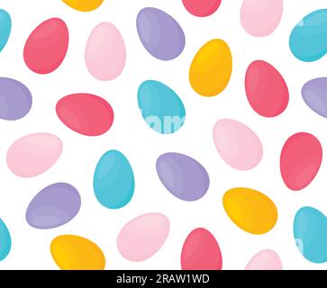colorful easter eggs seamless background- vector illustration Stock Vector