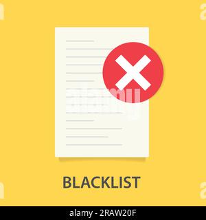 blacklist concept - vector illustration Stock Vector
