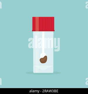 medical stool sample- vector illustration Stock Vector