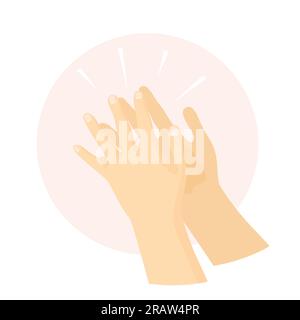 hands clapping, applause, cheering, - vector illustration Stock Vector